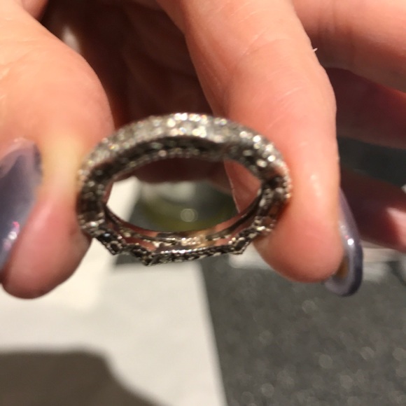 Sterling Silver & CZ Engagement & Wedding Ring Set - Picture 9 of 11